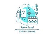 Senior level concept icon