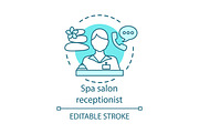 Spa salon receptionist concept icon