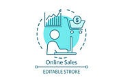 Online sales concept icon