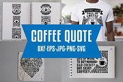 Coffee Quotes SVG Craft V4 Black