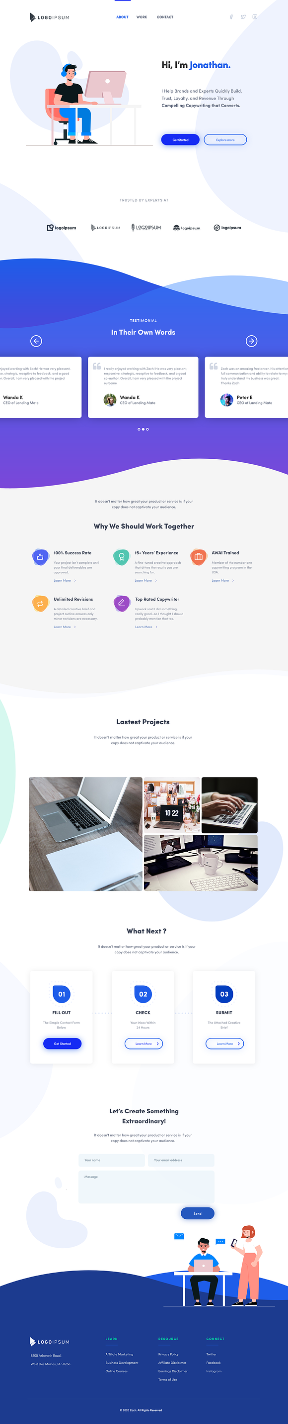 Personal Branding Landing Page in Landing Page Templates - product preview 1
