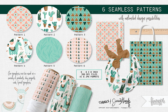 LLAMA PATTERNS in Patterns - product preview 1