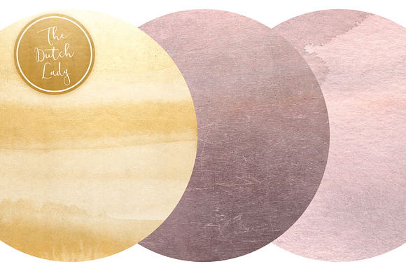 Blush & Gold Circle Clipart Set in Illustrations - product preview 1