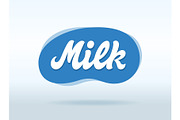 Milk vector lettering