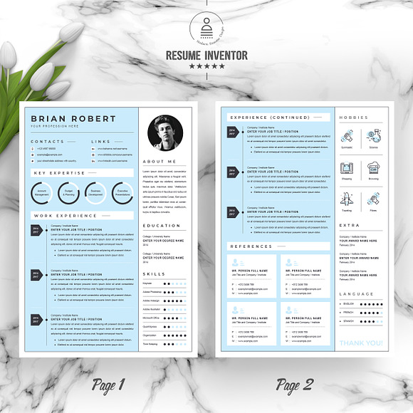 Creative Resume/CV Template | Pages in Letter Templates - product preview 1