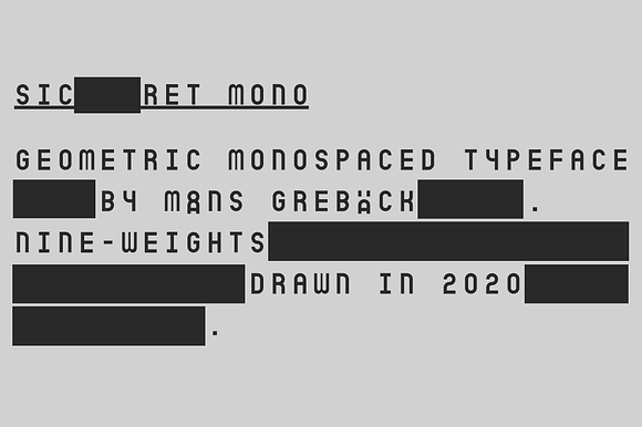 Sicret Mono in Sans-Serif Fonts - product preview 1