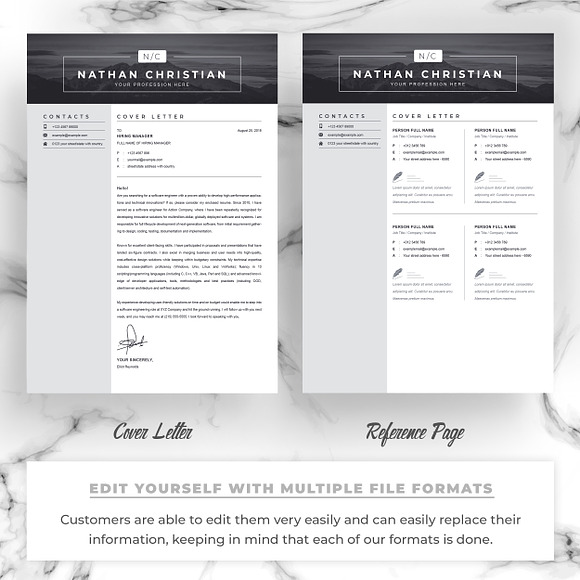 Modern & Creative Resume/CV Template in Letter Templates - product preview 2