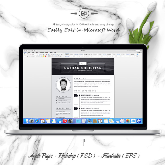 Modern & Creative Resume/CV Template in Letter Templates - product preview 4