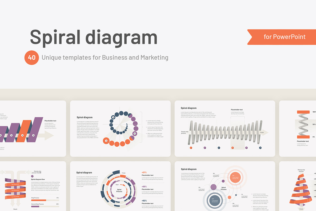Spiral Diagrams for PowerPoint in PowerPoint Templates - product preview 8