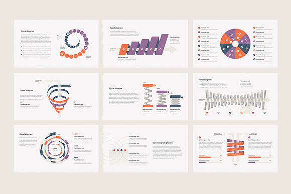 Spiral Diagrams for PowerPoint in PowerPoint Templates - product preview 1