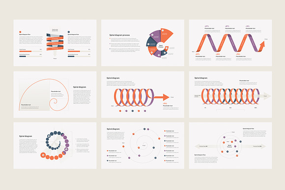 Spiral Diagrams for PowerPoint in PowerPoint Templates - product preview 2