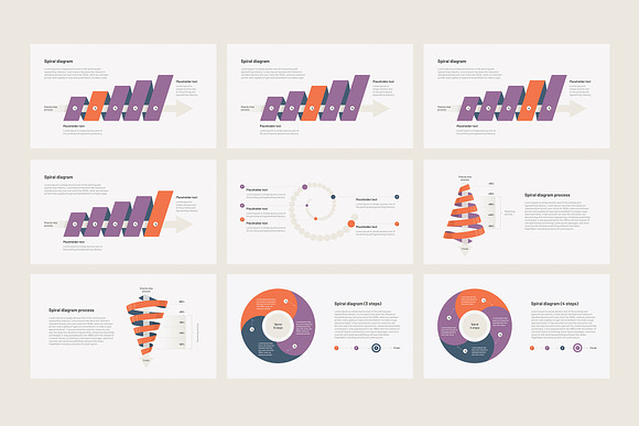 Spiral Diagrams for PowerPoint in PowerPoint Templates - product preview 3