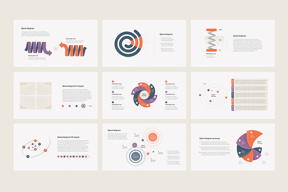 Spiral Diagrams for PowerPoint in PowerPoint Templates - product preview 4