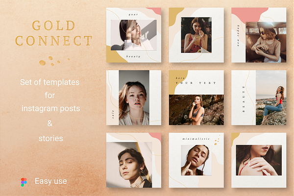 GOLD CONNECT Instagram Templates