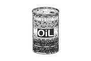 oil barrel sketch illustration