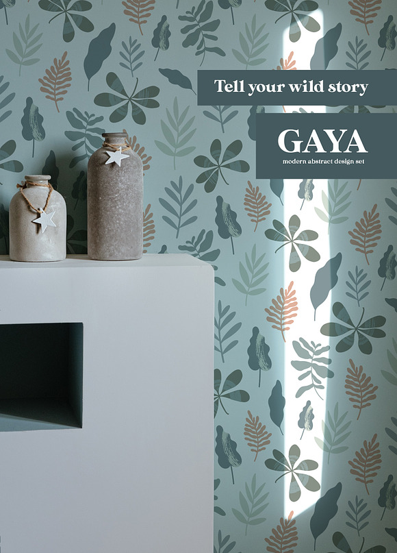 ☽GAYA☾ modern abstract design set in Illustrations - product preview 3