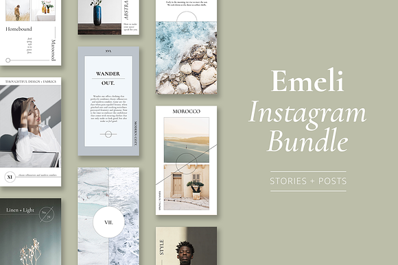 Emelie Instagram Template Bundle in Instagram Templates - product preview 1