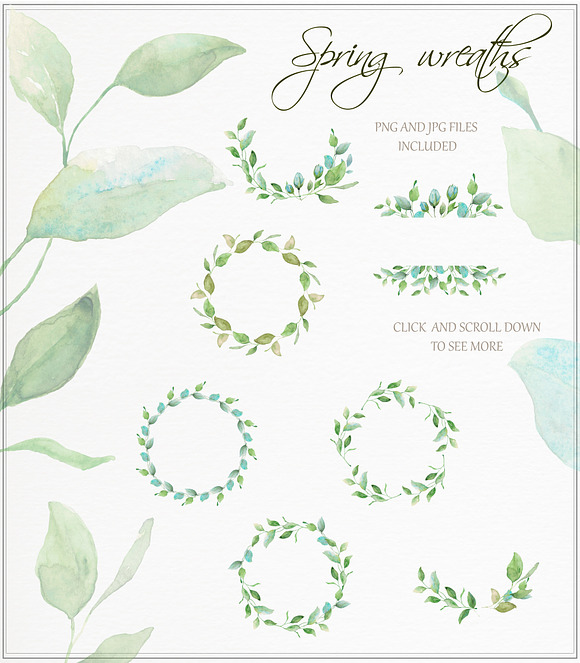 Fresh spring watercolors in Illustrations - product preview 3