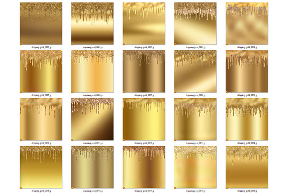 Dripping Gold Digital Paper in Textures - product preview 2