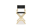 Realistic 3d Director Cinema Chair.