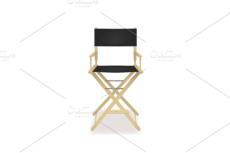 Realistic 3d Director Cinema Chair. in Objects - product preview 8