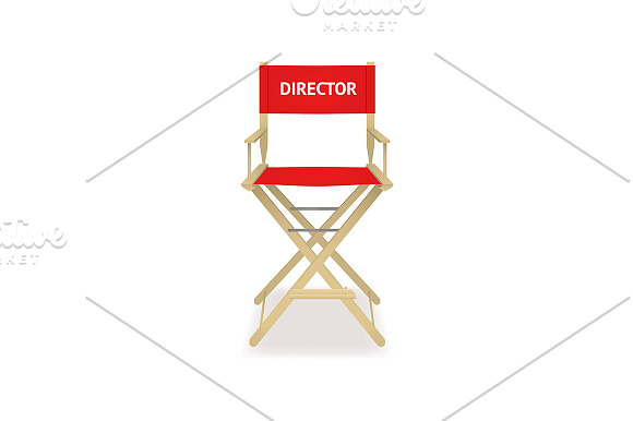 Realistic 3d Director Cinema Chair. in Objects - product preview 1