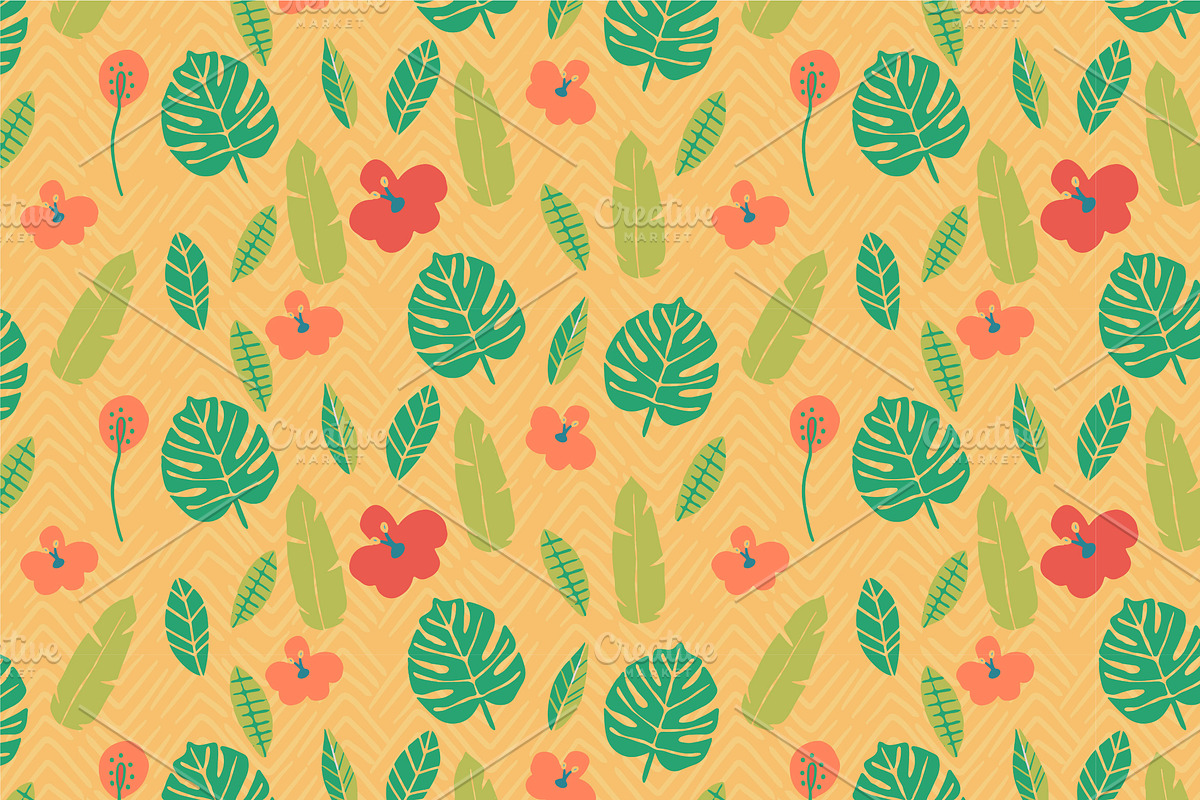 Jungle Plants Tropical Pattern in Patterns - product preview 8