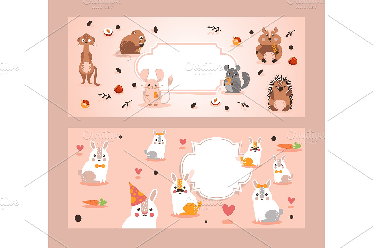 Ferret, squirrel, hare, hamster in Illustrations - product preview 8