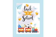 Back to school banner, children