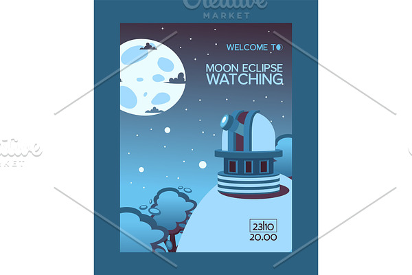 Moon eclipse watching, welcome flyer