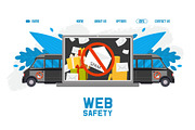 Web safety, truck, spam, cyber
