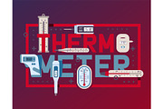 Thermometer concept web banner