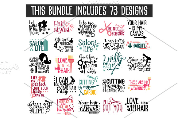 Hairdresser SVG MEGA bundle in Objects - product preview 1