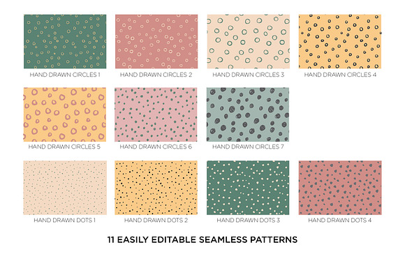 Hand Drawn Dots and Circles Pattern in Patterns - product preview 2