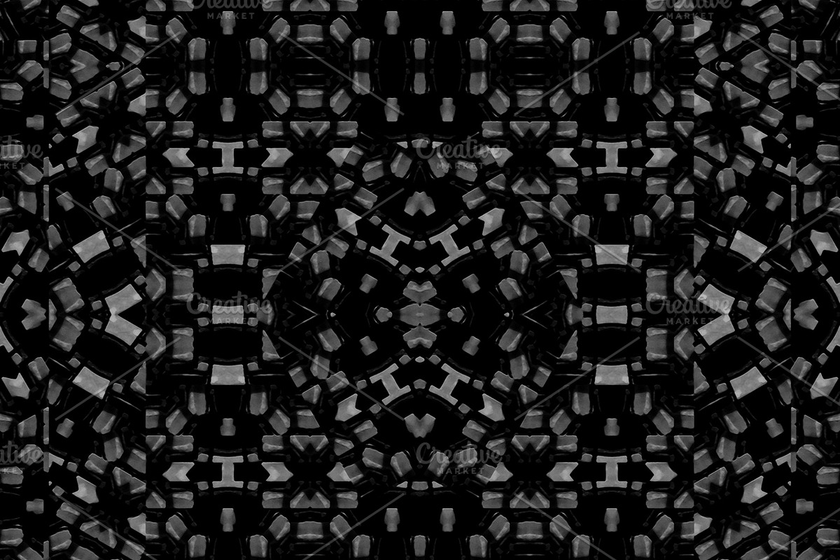 Black and White Ethnic Geometric Int in Patterns - product preview 8