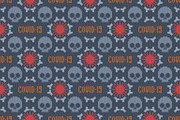 COVID-19 seamless knitted pattern