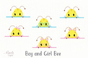 Peeking Little Girls and Boys Bees