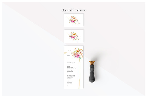 Watercolor Wedding Invitation Suite in Wedding Templates - product preview 3