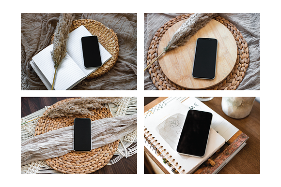 iPhone Mobile Device Mockup Bundle in Branding Mockups - product preview 1