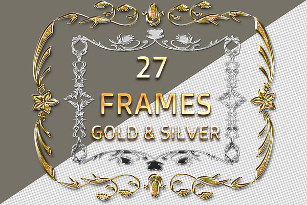 27 Ornamental Frames Gold and Silver