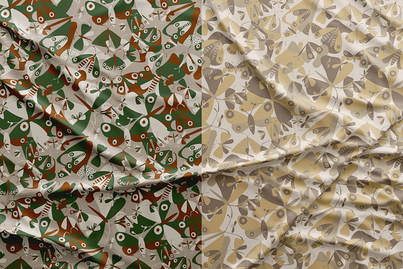 Seamless camouflage with moths in Patterns - product preview 2