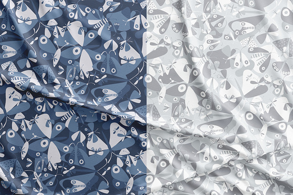 Seamless camouflage with moths in Patterns - product preview 4
