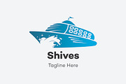 Ship And Waves Logo Concept
