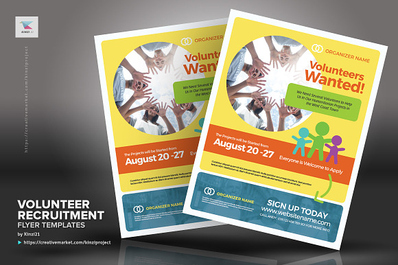 Volunteer Recruitment Flyer Template in Flyer Templates - product preview 2