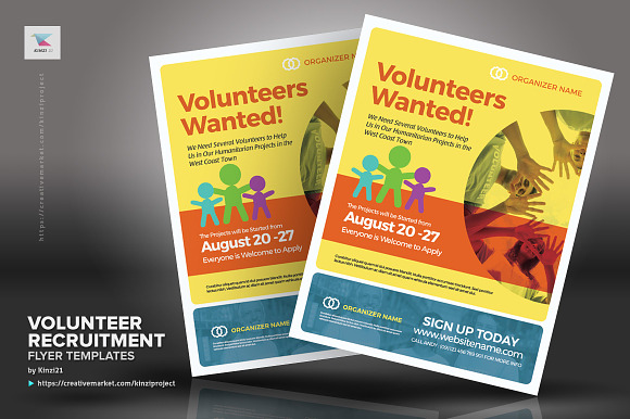 Volunteer Recruitment Flyer Template in Flyer Templates - product preview 3