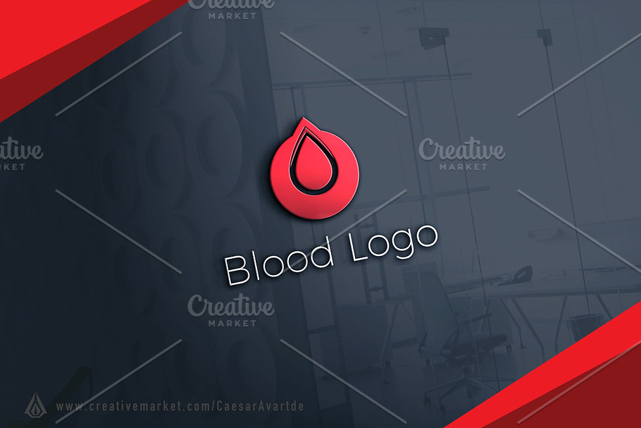 Drop Blood Logo Template in Logo Templates - product preview 8