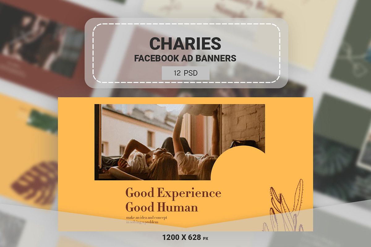 Charies Facebook Ads Banners in Facebook Templates - product preview 8
