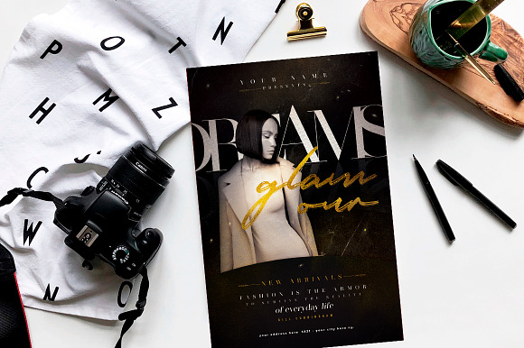 Dreams Glamour Flyer + Instagram in Flyer Templates - product preview 1