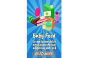 Baby food concept banner