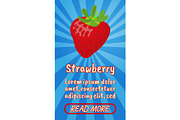 Strawberry concept banner